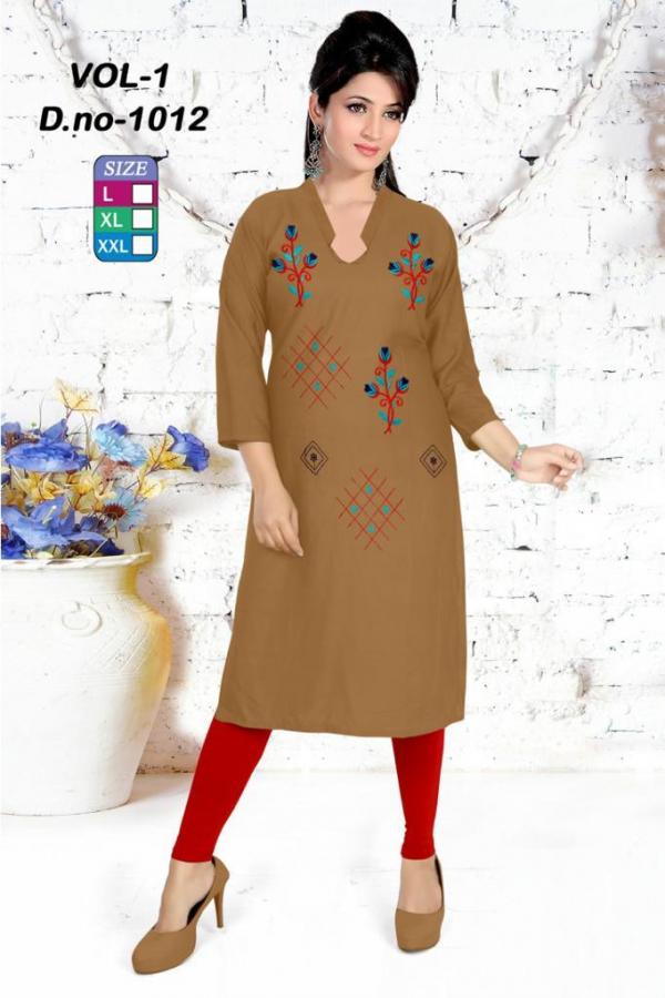 Rich Look-Rayon-With-Handwork-Kurti